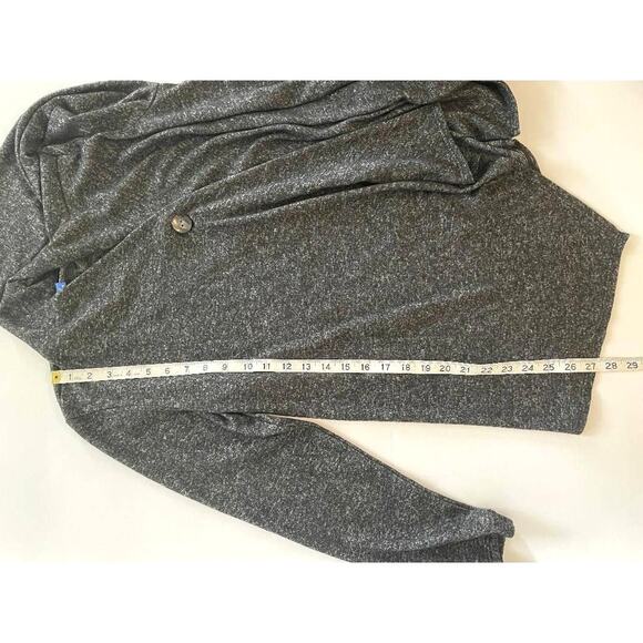 APT 9 Women's Gray Heathered Knit Cardigan Sweater Asymmetrical Button Front SM - Picture 7 of 7